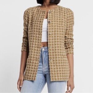 Express metallic tweed blazer size small